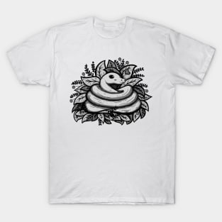 Cute Greyscale Snake T-Shirt